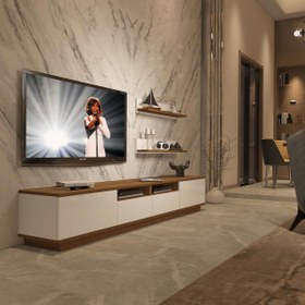 Resim Decoraktiv Trendstyle 220RS Slm Tv Ünitesi Tv Sehpası - Ceviz - Beyaz 