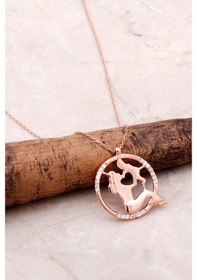 Resim Rose Gümüş Anne ve Çocuk Model Kolye 6921 472054725 