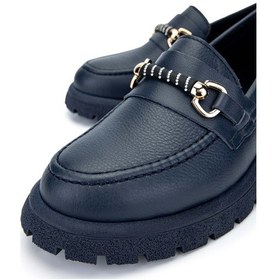 Resim Tamer Tanca Kadın Hakiki Deri Lacivert Loafer Ayakkabı 1065 201-4259 Bn Ayk Sk24-25 Lacı Dr Lacivert 