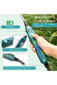 Resim Monozone Elektrikli Basınçlı Su Tabancası Şarj Edilir Elektrikli Bahçe Sulama Püskürtücü 5m Hortum 