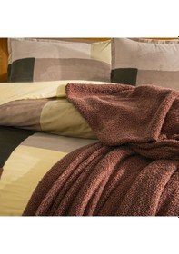 Resim Taç Larive Ranforce Çift Kişilik Battaniyeli Kış Seti Kiremit 000000001000050238 Kiremit 