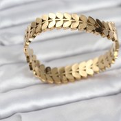 Resim BURCU MODA 316L Çelik Başak Model Kadın Kelepçe Bileklik 