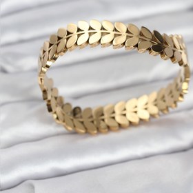 Resim BURCU MODA 316L Çelik Başak Model Kadın Kelepçe Bileklik 