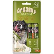 Resim M-Pets Creamy Ton Balıklı Deniz Tarağı Ek Besin ve Köpek Ödülü 4x15 Gr 