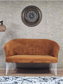 Resim ZAFİR İkili TEDDY Beyaz Boyalı Telli Ayak Çay Seti Koltuk İkili Berjer , Balkon, Salon, Ofis 