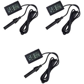 Resim Epilons KESGİN MARKET® 3 Adet Dijital Ekran Sıcaklık Ve Nem Ölçer - Termometre Higrometre Kuluçka 