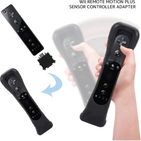Resim Steldalar 2 Adet Motion Plus Adaptör Hızlandırıcı Silikon Kılıflı Motion Plus Sensör Kontrol Cihazı Wii Uzaktan Kumandası Siyah Için Kullanılabilir (Yurt Dışından) 