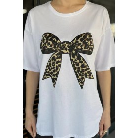 Resim Kurdele Baskılı Oversize T-Shirt 