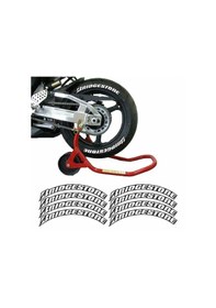 Resim Gogo Bridgestone 3d Lastik Yanak Yazısı Beyaz Siyah 