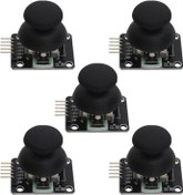 Resim SING F LTD 5 adet çift eksenli düğme JoystickGame Joystick kontrol çubuğu sensörü Joystick elektronik yapı taşları ile uyumlu A/rduino PS2 ile uyumlu 