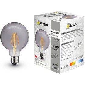 Resim Orbus Globe GS95 4.8W E27 360LM Smoky Ampul Sarı Işık 