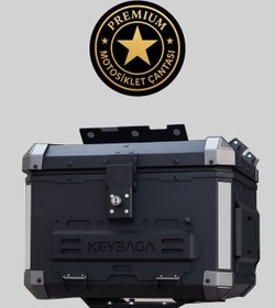 Resim Alüminyum Motosiklet Arka Çantası 45 Lt Top Case Kbg-01 Alüminyum - Siyah 