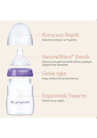 Resim Lansınoh 60 Ml Biberon ve Naturalwave Biberon Emziği 0 Ay+ 