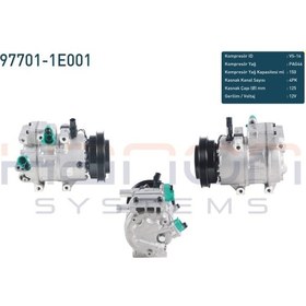 Resim Klima Kompresoru 4 Pk 125mm Hyundai Accent Era 1.4i 16v - 1.6i 2006-2012 