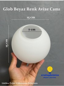 Resim Glob Avize Camı Beyaz Renk 15 Lik 
