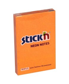 Resim Stickn 76x51 Neon Turuncu 100 Yaprak Yapışkanlı Not Kağıdı Diğer 