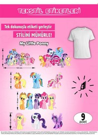 Resim Ütü İle Yapışan Kıyafet Etiketi Pony 9lu Set Karışık 