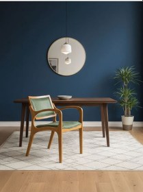 Resim Wellington Döşemeli Ahşap Sandalye Yeşil 