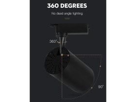Resim Led Projem 30WLED Ray Spot Siyah 5'li Set 