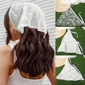 Resim Tekli Şık Fransız Dantel Üçgen Eşarp - Vintage Beyaz Çiçekli ve Kelebek Nakışlı Gelin Duvağı, Kadınlar için Hafif Nefes Alabilir Güneşlik Başörtüsü, Boho Şık Düğün, Açık Hava Aktiviteleri ve Günlük Kullanım, Güvenli Uygunluklu Eşarp | Çiçek Nakışlı Eşarp | Ayarlanabilir Dantel Eşarp 