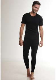Resim Hasyün Erkek Siyah Yün Alt Içlik % 75 Yün 25 Akrılık 001 