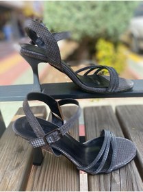 Resim Pierre Cardin ® | PC-54525 Platin Kadın Topuklu Sandalet Ayakkabı 