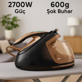 Resim Philips Perfectcare Elite Plus Akıllı Sensörlü 8 Bar Yüksek Basınçlı Buhar Kazanlı Ütü - Sıfır Yanık Garantili, Ultra Hafif Tasarım, Sessiz Performans ve Dikey Ütüleme Özelliği 