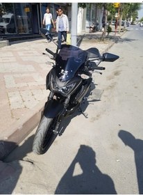 Resim Zeus Motor 2015-2016 Kawasaki Z 300 Uyumlu Double Ön Cam Koyu Füme 