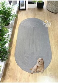 Resim Hasır, Jüt Desenli Modern Iç Ve Dış Kapı Önü Paspası, Balkon Paspası, Banyo Paspası/Hediyelik. Gri 80 x 150 