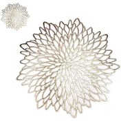 Resim Altın Metal Bardak Altlıkları Ve 12'li Uyumlu Lamine Şarap Kadehleri Seti 