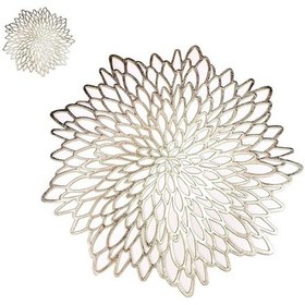 Resim Altın Metal Bardak Altlıkları Ve 12'li Uyumlu Lamine Şarap Kadehleri Seti 