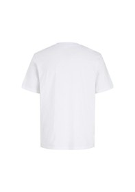 Resim Jack & Jones Jprblaoscar Erkek Tişört Kısa Kollu Pamuklu Şık Günlük Beyaz 