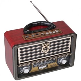 Resim Sezy Meier M-113 Bluetooth Şarjlı Nostaljik Radyo Bt Usb/sd/mp3 Açık Kahverengi 