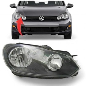 Resim Hella Vw Golf 6 Sağ Far Sinyalli H7-H1 2009-2012 5K1941006J-2 