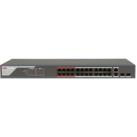 Resim Hikvision Ds-3e1326p-eı 24 Port Poe 2 Port Uplink 2 Port Sfp Yönetilebilir 370w Poe Switch 