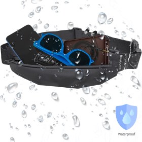 Resim Rebuwo Çok Fonksiyonlu Reflektörlü Sporcu Bel Çantası Siyah 