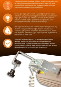 Resim Goldsun Aqua 2000 Watt GSU20 Şemsiye Tip Kumandasız Suya Dayanıklı Elektrikli İnfrared Isıtıcı-Bej - Beyaz 