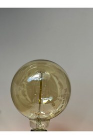 Resim OKYANUSAYD 60 WATT DÜZ ÇİZGİLİ G95 MODELİ RUSTİK VİNTAGE AMPÜL 