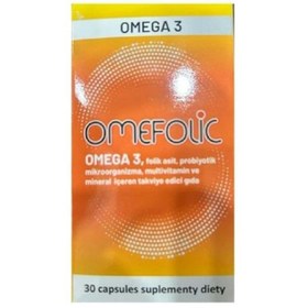 Resim Omefolic Omega 3 & Folik Asit & Probiyotik & Multivitamin ve Mineral 30 Kapsül 