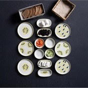 Resim 14 Parça 6 Kişilik Handmade Yeşil Nokta Kahvaltı Takımı - Lüx Kahvaltılık Sunum Seti Vienev