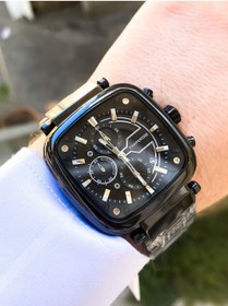 Resim Chaperone Erkek kol saati su geçirmez çelik kordon siyah renk 