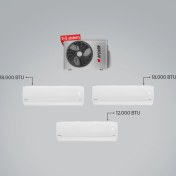 Resim Arçelik A++ 18000 BTU + 18000 BTU + 12000 BTU İç Ünite (1 adet Dış Ünite = 3 adet İç Ünite) 30000 BTU 1+3 Multi Inverter Klima 