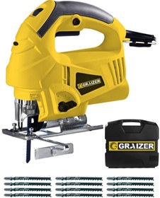 Resim Graizer Alman 3200 W Sjs Metal Şanzuman 6 Kademe Devirli Lazerli Otomatik Dekupaj Testere + 15 Uç 