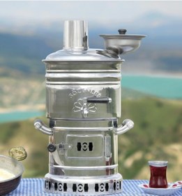 Resim Sözenler Krom Odunlu Kömürlü 4 L Semaver Inox 