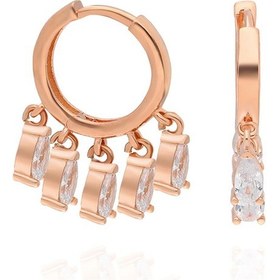 Resim 925 Ayar Zirkon Taşlı Shakira Kadın Gümüş Küpe N11.10420 