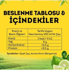 Resim Lipton Doğu Karadeniz Demlik Süzen Poşet Bergamot Aromalı Siyah Çay 100'lü Paket 