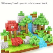 Resim Magik Manyetik Yapı Blokları: 28/48/64/100 Parça Set, DIY 3D Puzzle Oyuncak, Yaratıcı Orman Ev Dekoru, Mükemmel Tatil Hediyesi, Çok Renkli İnşaat Kiti 