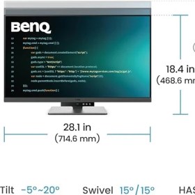 Resim BenQ RD320U 31,5 inç 4K HDMI DP USB 3.2 Pivot PIP-PBP DualView HDR Programlama Monitörü 