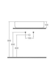 Resim Isvea Infinity Tezgah Üstü Lavabo 55 CM 