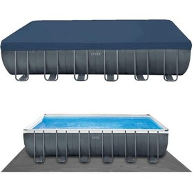 Resim İntex 26356np Ultra Xtr Dikdörtgen Prefabrik Aile Havuzu 549x274x132cm Merdiven+filtre+örtü Set 